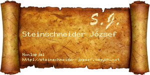 Steinschneider József névjegykártya